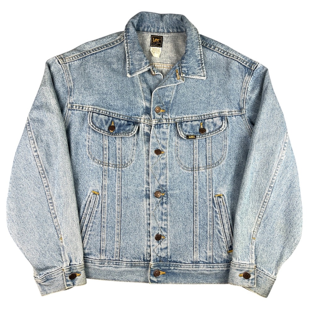 Vintage 70s Lee Riders Denim Jacket Men's Large Randy Travis Tour Embroidered